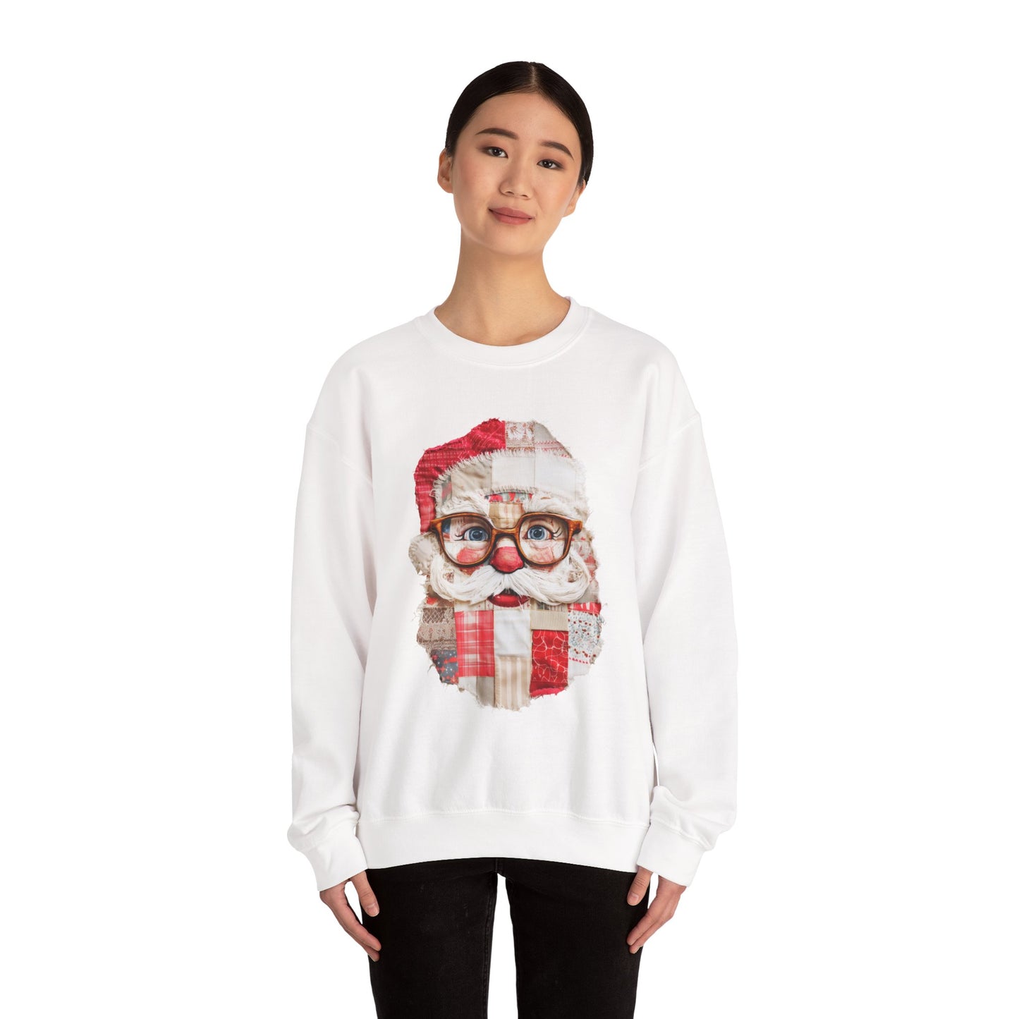 Patchwork Santa Crewneck