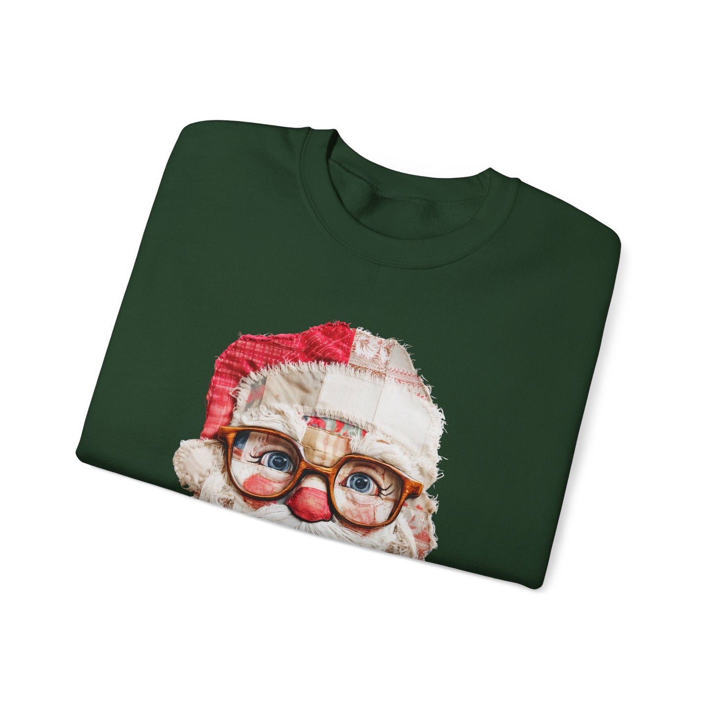 Patchwork Santa Crewneck
