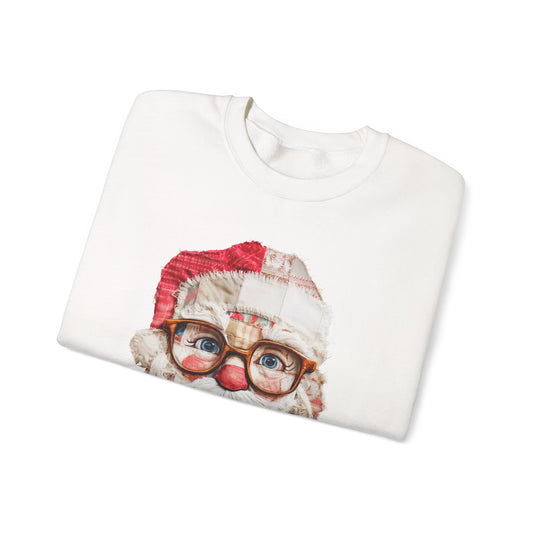 Patchwork Santa Crewneck
