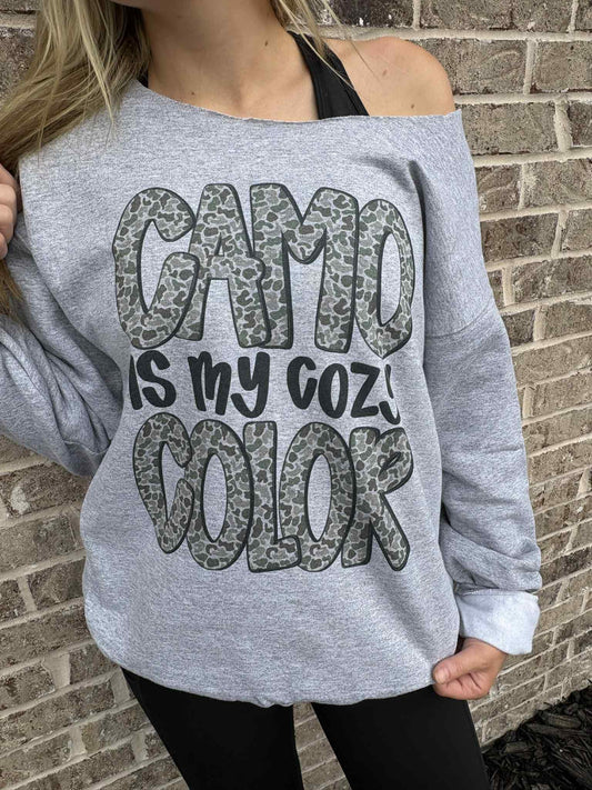 Camo Is My Cozy Color Sweater