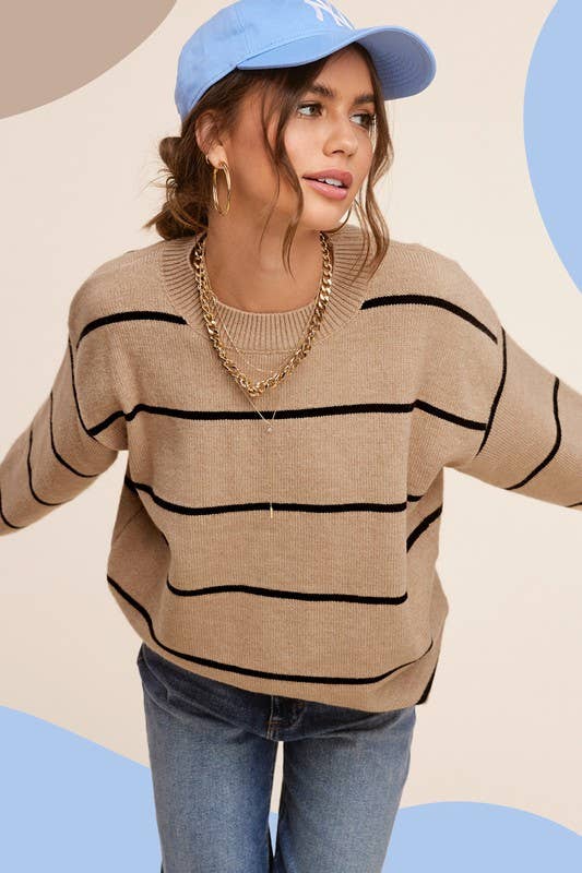 Loose Fit Stripe Sweater